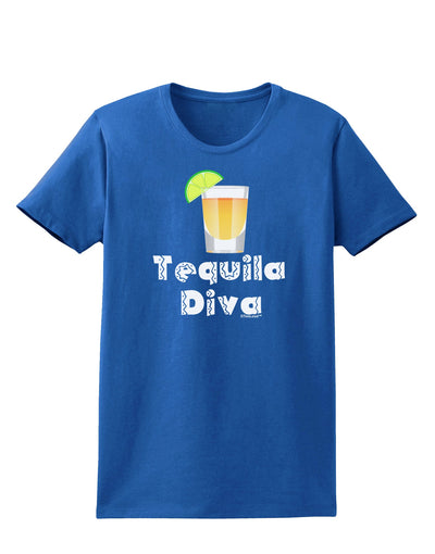 Tequila Diva - Cinco de Mayo Design Womens Dark T-Shirt by TooLoud-Womens T-Shirt-TooLoud-Royal-Blue-X-Small-Davson Sales