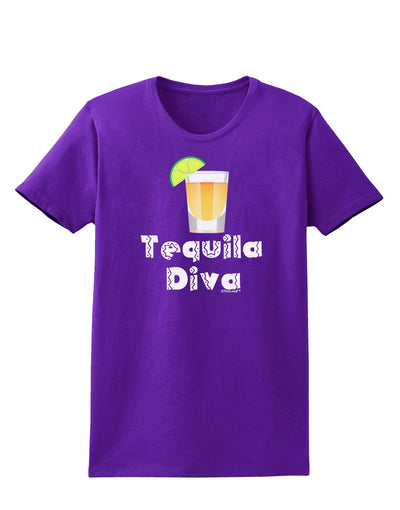 Tequila Diva - Cinco de Mayo Design Womens Dark T-Shirt by TooLoud-Womens T-Shirt-TooLoud-Purple-X-Small-Davson Sales