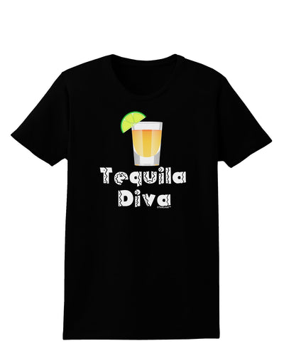 Tequila Diva - Cinco de Mayo Design Womens Dark T-Shirt by TooLoud-Womens T-Shirt-TooLoud-Black-X-Small-Davson Sales