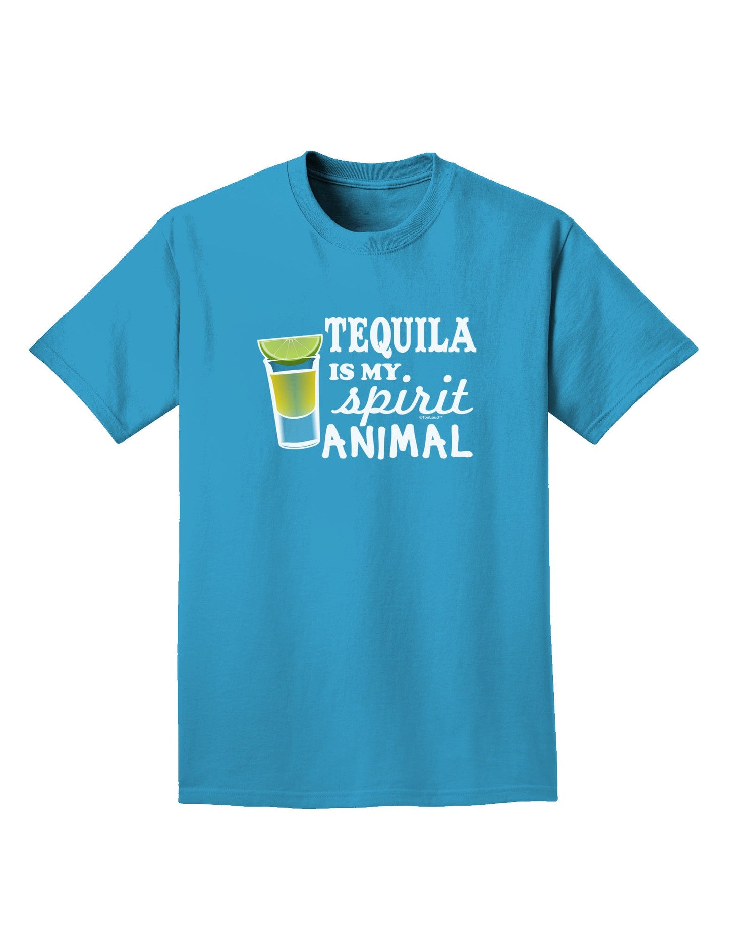 Tequila Is My Spirit Animal Adult Dark T-Shirt-Mens T-Shirt-TooLoud-Turquoise-Small-Davson Sales