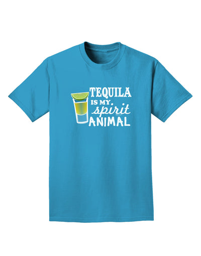 Tequila Is My Spirit Animal Adult Dark T-Shirt-Mens T-Shirt-TooLoud-Turquoise-Small-Davson Sales