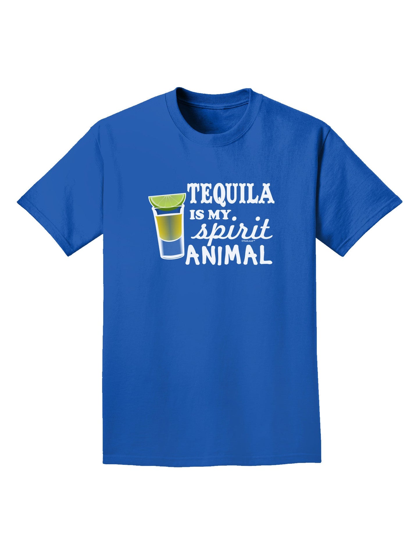 Tequila Is My Spirit Animal Adult Dark T-Shirt-Mens T-Shirt-TooLoud-Royal-Blue-Small-Davson Sales