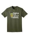 Tequila Is My Spirit Animal Adult Dark T-Shirt-Mens T-Shirt-TooLoud-Military-Green-Small-Davson Sales