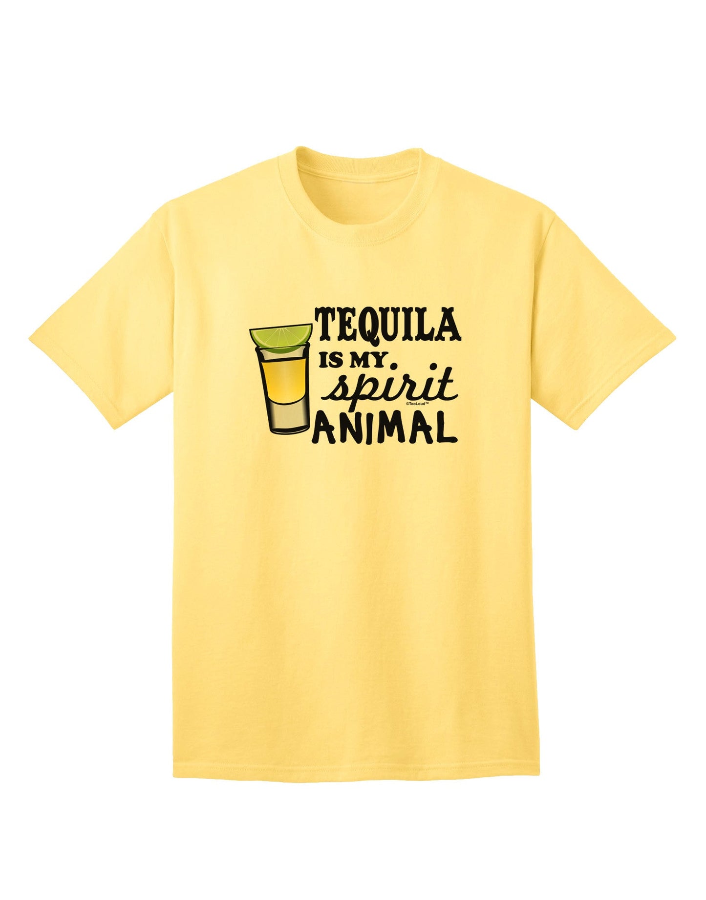 Tequila Is My Spirit Animal - Premium Adult T-Shirt for Tequila Enthusiasts-Mens T-shirts-TooLoud-Yellow-Small-Davson Sales
