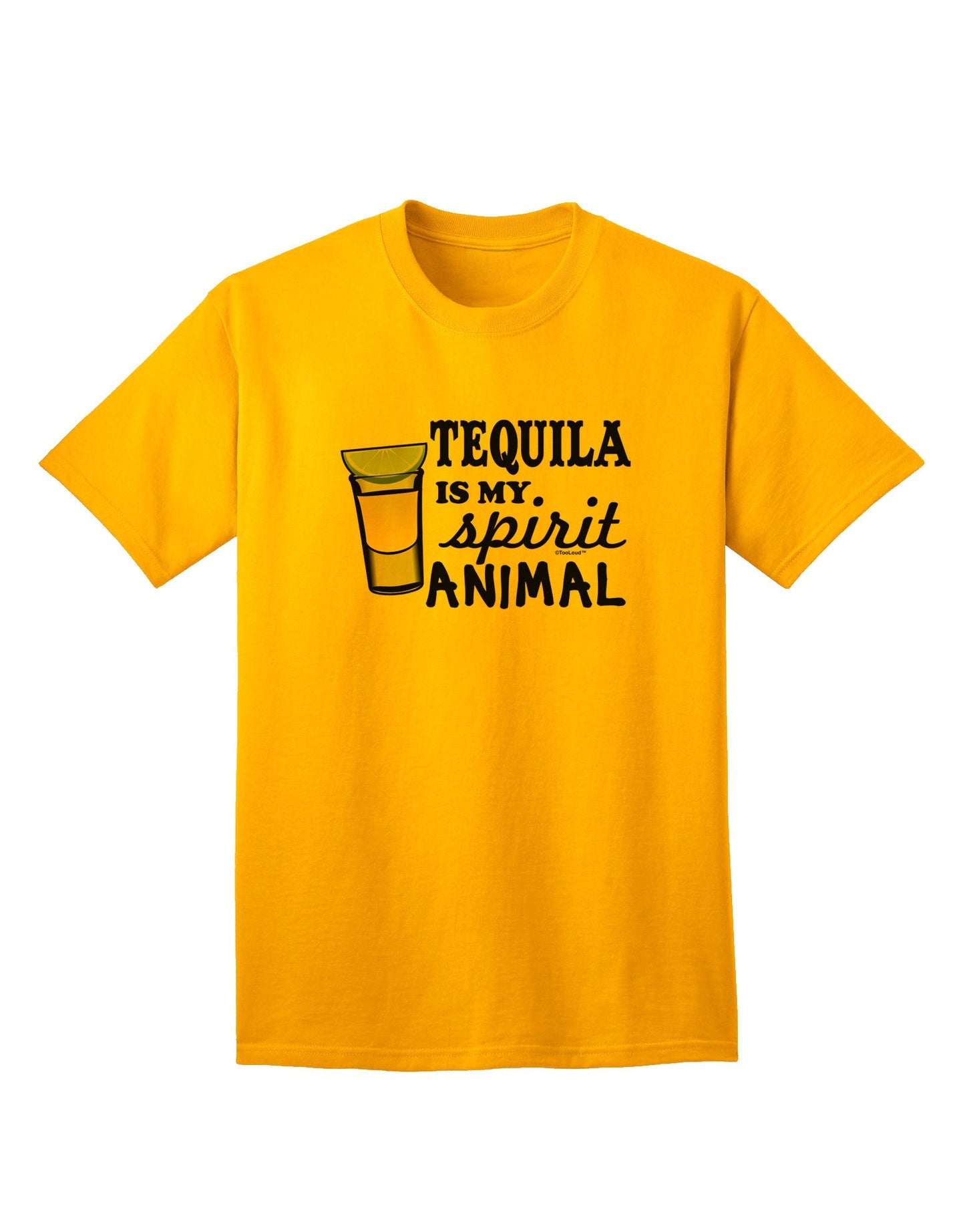 Tequila Is My Spirit Animal - Premium Adult T-Shirt for Tequila Enthusiasts-Mens T-shirts-TooLoud-Gold-Small-Davson Sales