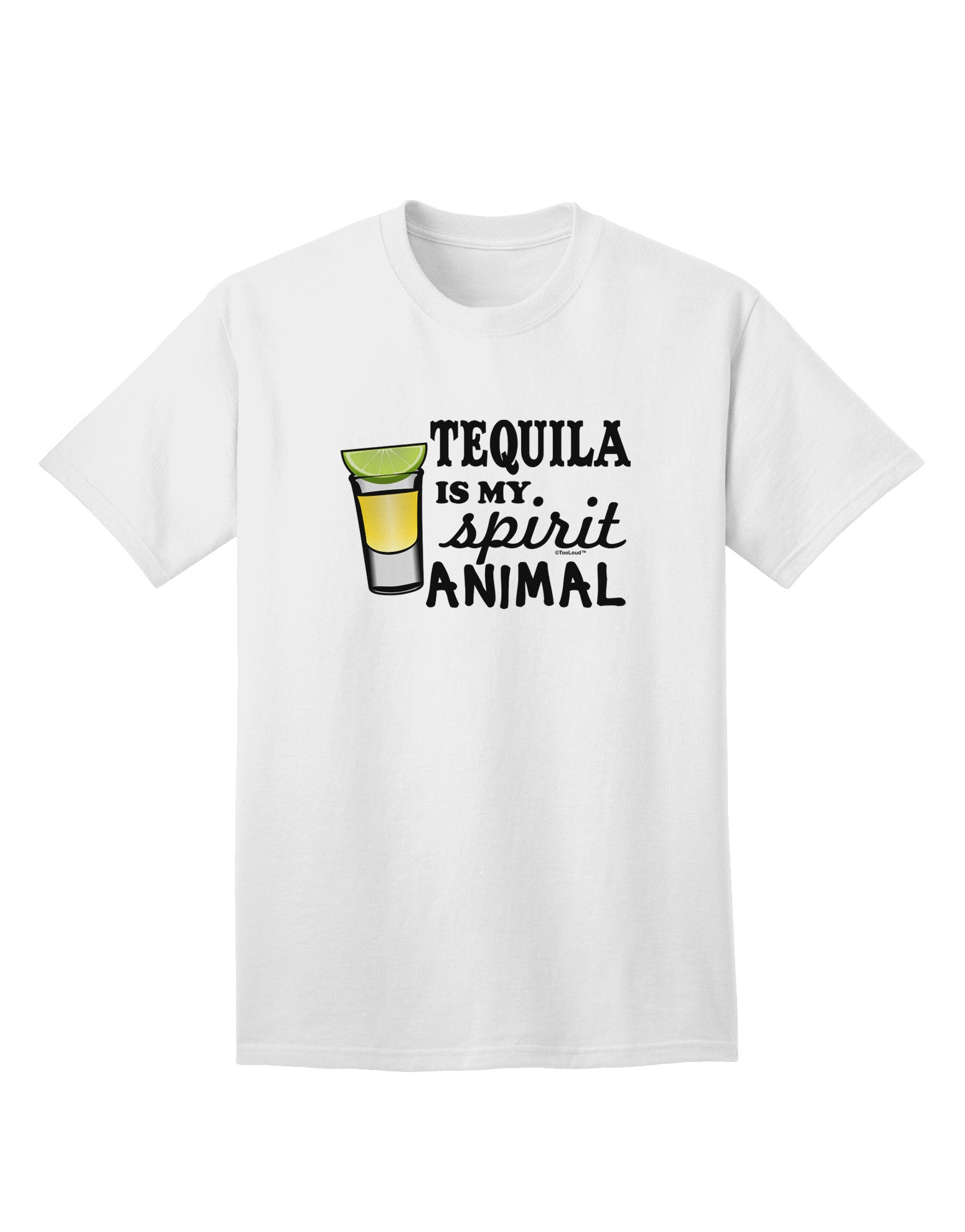 Tequila Is My Spirit Animal - Premium Adult T-Shirt for Tequila Enthusiasts-Mens T-shirts-TooLoud-White-Small-Davson Sales