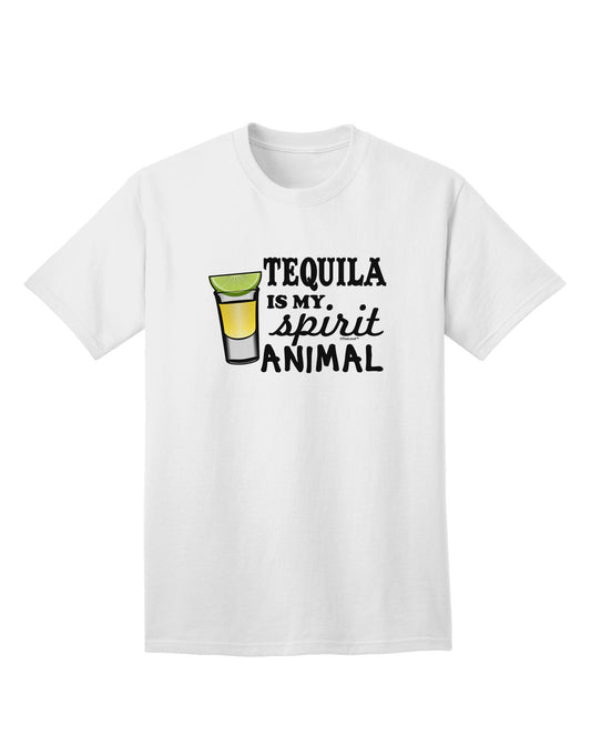 Tequila Is My Spirit Animal - Premium Adult T-Shirt for Tequila Enthusiasts-Mens T-shirts-TooLoud-White-Small-Davson Sales