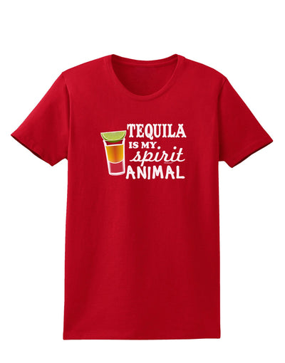 Tequila Is My Spirit Animal Womens Dark T-Shirt-TooLoud-Red-X-Small-Davson Sales