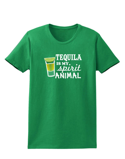 Tequila Is My Spirit Animal Womens Dark T-Shirt-TooLoud-Kelly-Green-X-Small-Davson Sales