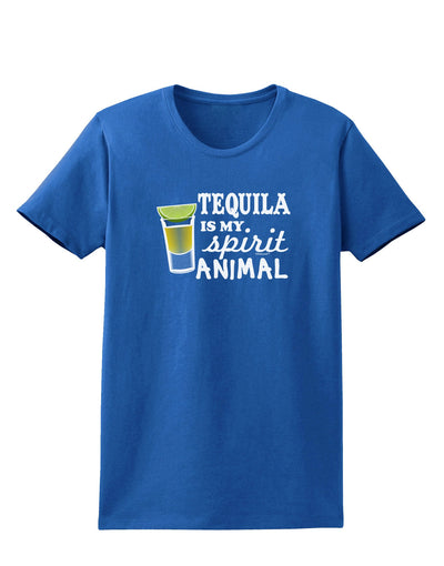 Tequila Is My Spirit Animal Womens Dark T-Shirt-TooLoud-Royal-Blue-X-Small-Davson Sales