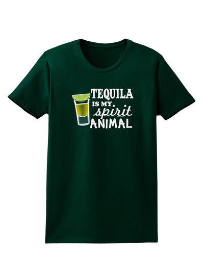 Tequila Is My Spirit Animal Womens Dark T-Shirt-TooLoud-Forest-Green-Small-Davson Sales