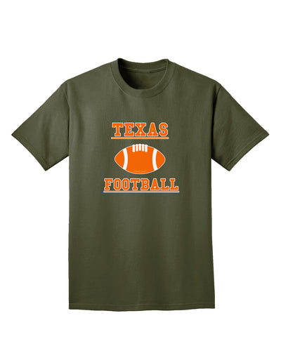 Texas Football Adult Dark T-Shirt by TooLoud-Mens T-Shirt-TooLoud-Military-Green-Small-Davson Sales