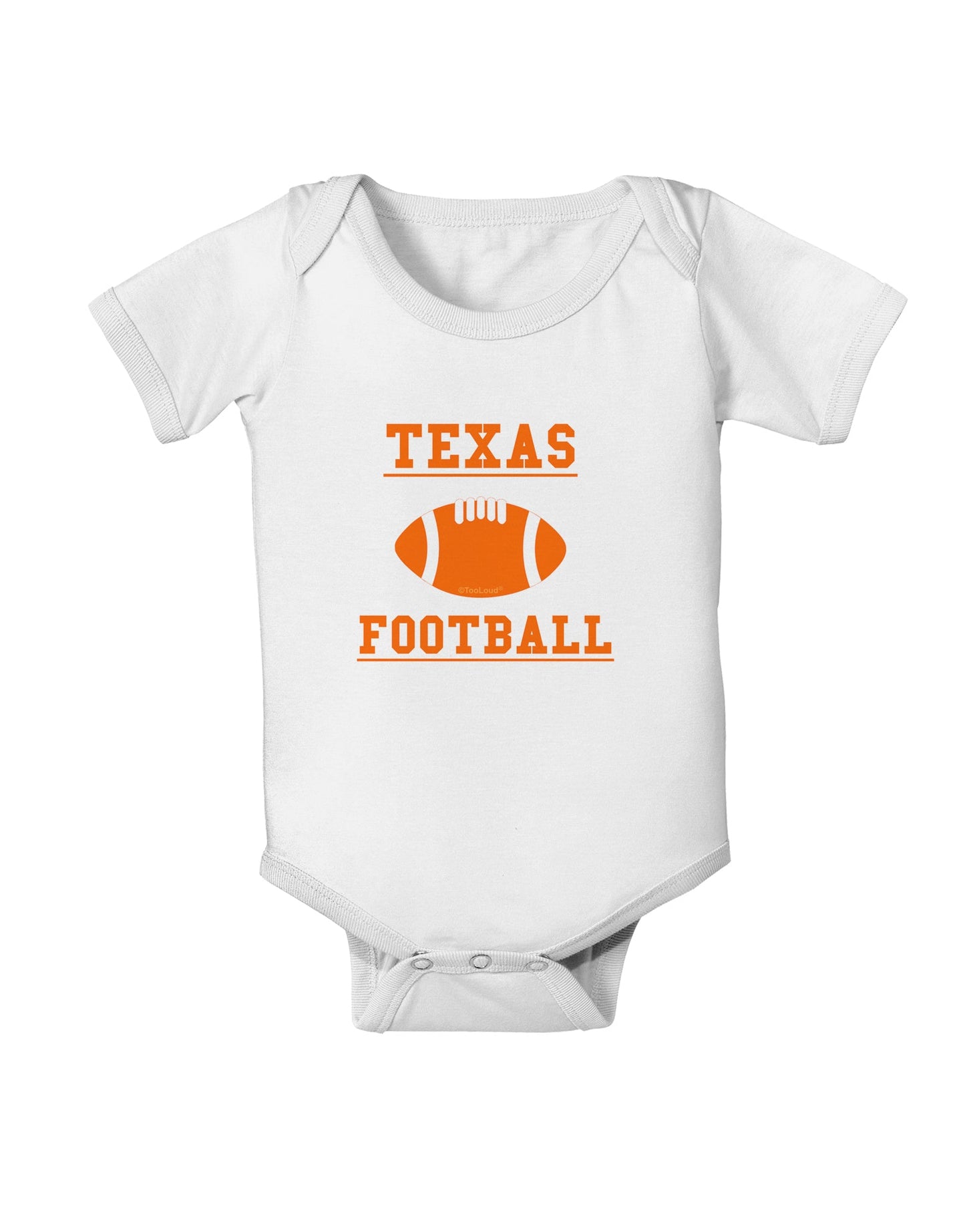 Texas Football Baby Romper Bodysuit by TooLoud-TooLoud-White-06-Months-Davson Sales