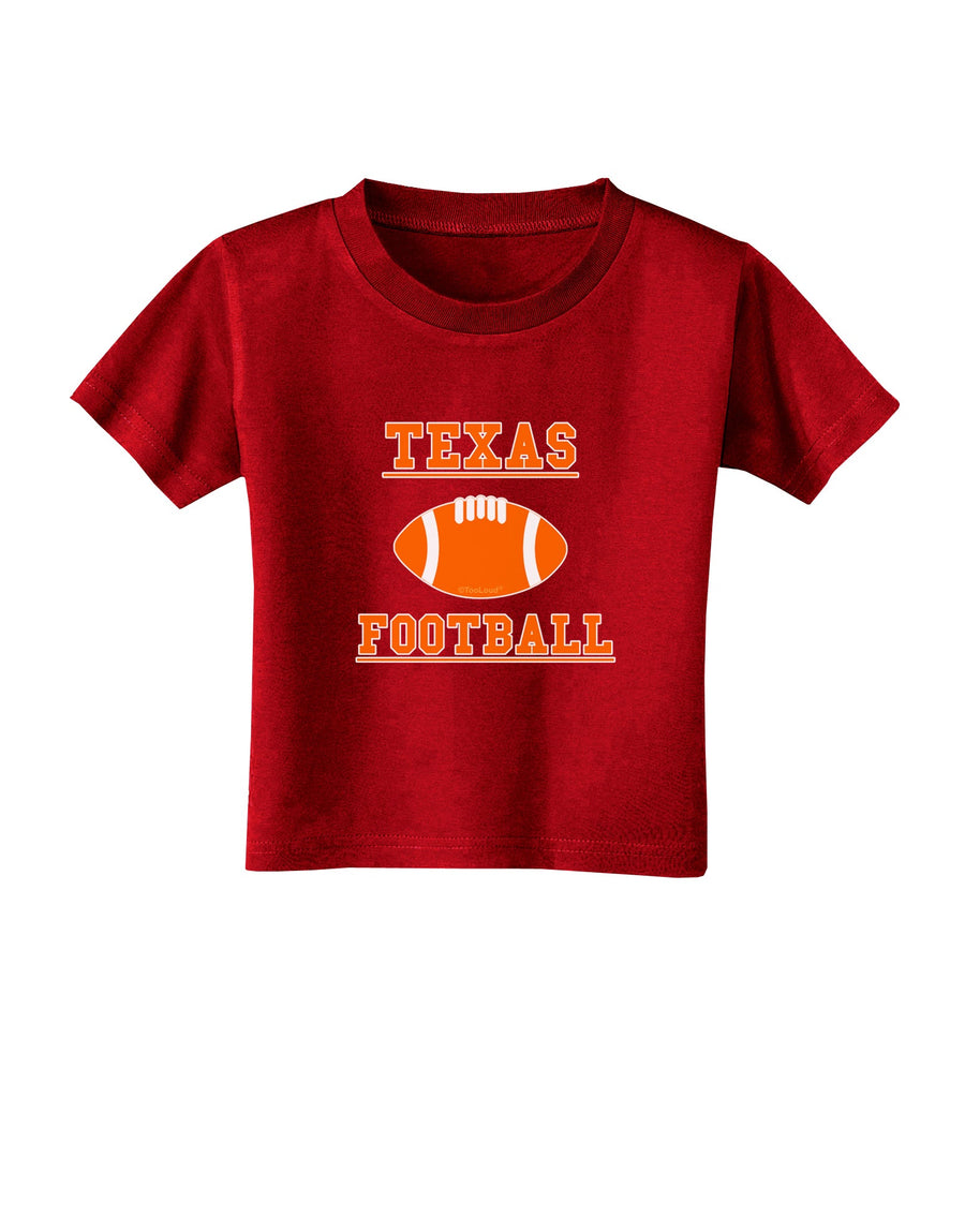 Texas Football Toddler T-Shirt Dark by TooLoud-Toddler T-Shirt-TooLoud-Black-2T-Davson Sales