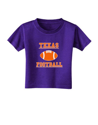 Texas Football Toddler T-Shirt Dark by TooLoud-Toddler T-Shirt-TooLoud-Purple-2T-Davson Sales