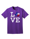 Texas Love Distressed Design Adult Dark T-Shirt by TooLoud-Mens T-Shirt-TooLoud-Purple-Small-Davson Sales