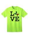 Texas Love Distressed Design Adult T-Shirt - A Captivating Expression of Texan Pride by TooLoud-Mens T-shirts-TooLoud-Neon-Green-Small-Davson Sales