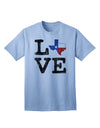 Texas Love Distressed Design Adult T-Shirt - A Captivating Expression of Texan Pride by TooLoud-Mens T-shirts-TooLoud-Light-Blue-Small-Davson Sales