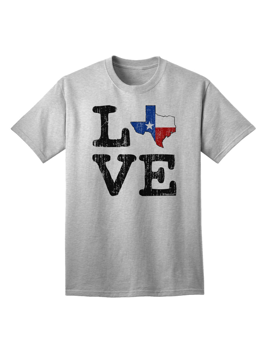 Texas Love Distressed Design Adult T-Shirt - A Captivating Expression of Texan Pride by TooLoud-Mens T-shirts-TooLoud-White-Small-Davson Sales