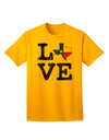 Texas Love Distressed Design Adult T-Shirt - A Captivating Expression of Texan Pride by TooLoud-Mens T-shirts-TooLoud-Gold-Small-Davson Sales