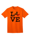 Texas Love Distressed Design Adult T-Shirt - A Captivating Expression of Texan Pride by TooLoud-Mens T-shirts-TooLoud-Orange-Small-Davson Sales