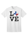 Texas Love Distressed Design Adult T-Shirt - A Captivating Expression of Texan Pride by TooLoud-Mens T-shirts-TooLoud-White-Small-Davson Sales