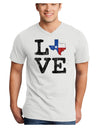 Texas Love Distressed Design Adult V-Neck T-shirt by TooLoud-Mens V-Neck T-Shirt-TooLoud-White-Small-Davson Sales