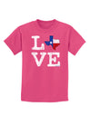 Texas Love Distressed Design Childrens Dark T-Shirt by TooLoud-Childrens T-Shirt-TooLoud-Sangria-X-Small-Davson Sales