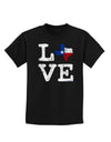 Texas Love Distressed Design Childrens Dark T-Shirt by TooLoud-Childrens T-Shirt-TooLoud-Black-X-Small-Davson Sales