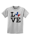 Texas Love Distressed Design Childrens T-Shirt by TooLoud-Childrens T-Shirt-TooLoud-AshGray-X-Small-Davson Sales