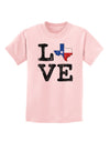 Texas Love Distressed Design Childrens T-Shirt by TooLoud-Childrens T-Shirt-TooLoud-PalePink-X-Small-Davson Sales