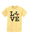 Texas Love Distressed Design Childrens T-Shirt by TooLoud-Childrens T-Shirt-TooLoud-Daffodil-Yellow-X-Small-Davson Sales