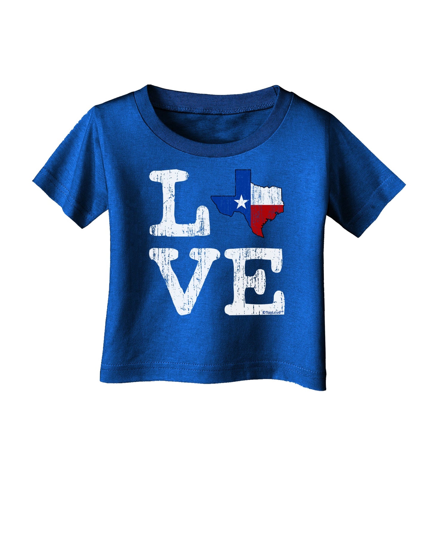 Texas Love Distressed Design Infant T-Shirt Dark by TooLoud-Infant T-Shirt-TooLoud-Royal-Blue-06-Months-Davson Sales