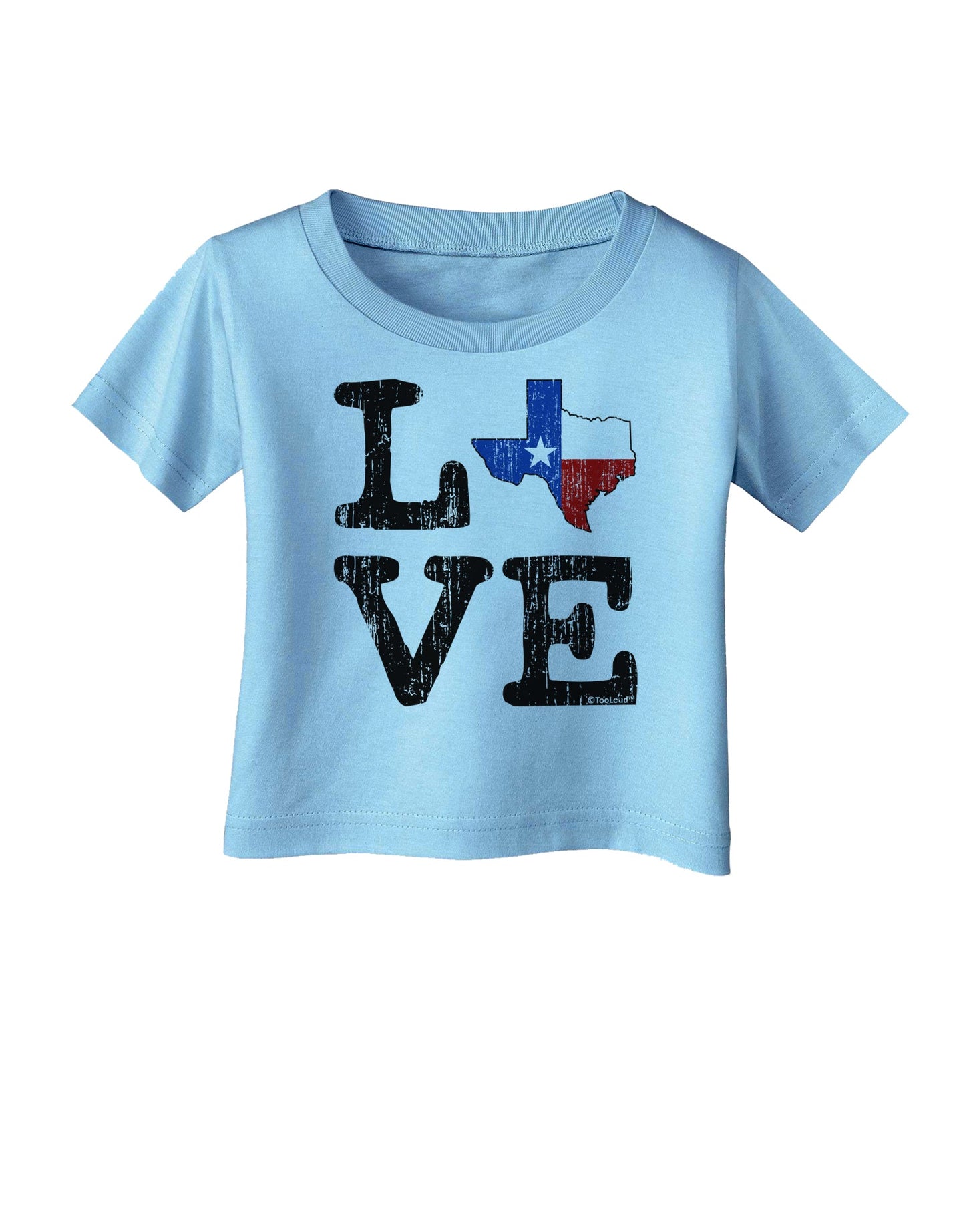 Texas Love Distressed Design Infant T-Shirt by TooLoud-Infant T-Shirt-TooLoud-Aquatic-Blue-06-Months-Davson Sales