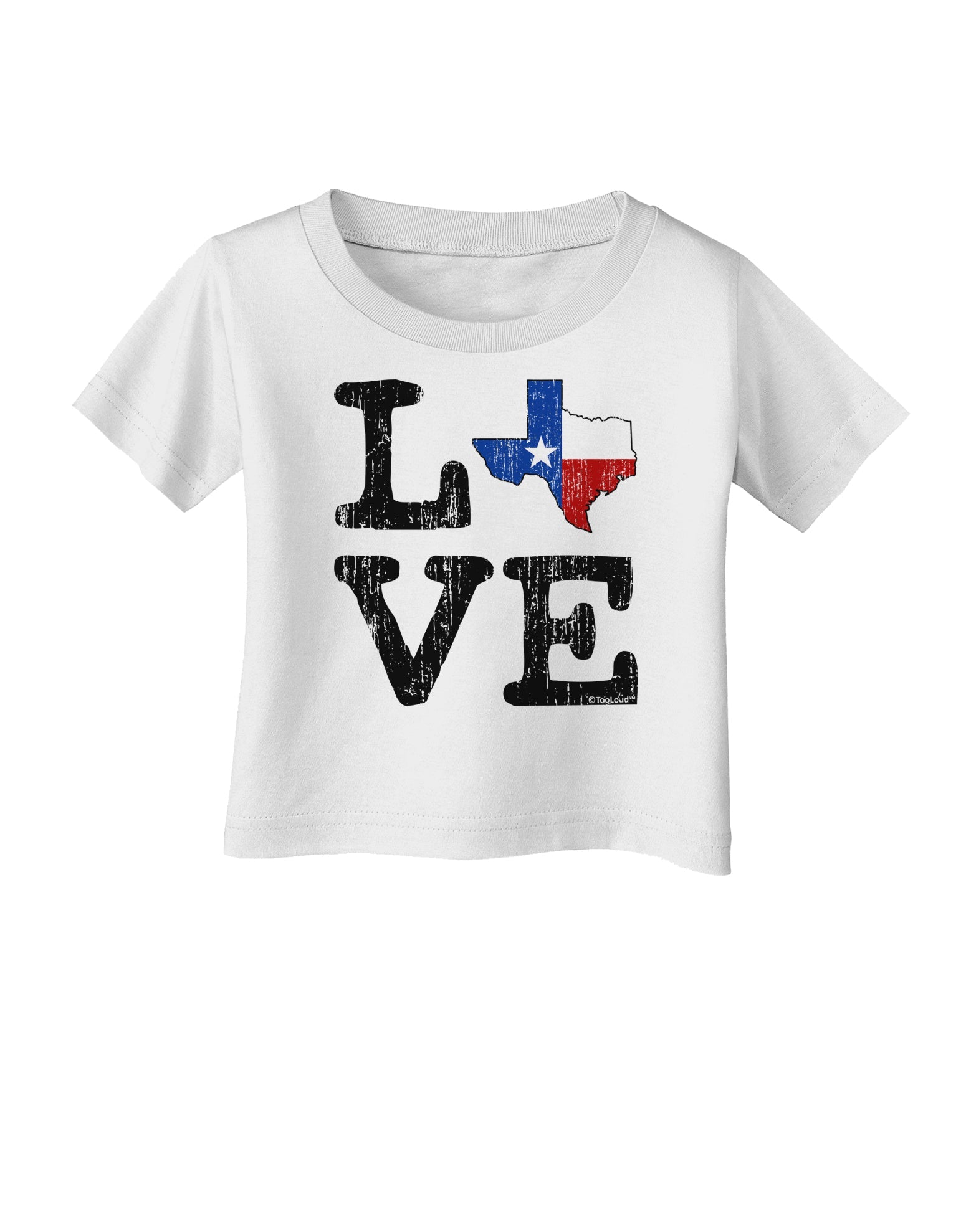 Texas Love Distressed Design Infant T-Shirt by TooLoud-Infant T-Shirt-TooLoud-White-06-Months-Davson Sales