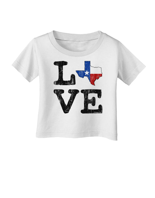 Texas Love Distressed Design Infant T-Shirt by TooLoud-Infant T-Shirt-TooLoud-White-06-Months-Davson Sales