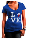 Texas Love Distressed Design Juniors V-Neck Dark T-Shirt by TooLoud-Womens V-Neck T-Shirts-TooLoud-Royal-Blue-Juniors Fitted Small-Davson Sales