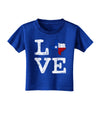 Texas Love Distressed Design Toddler T-Shirt Dark by TooLoud-Toddler T-Shirt-TooLoud-Royal-Blue-2T-Davson Sales