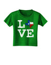 Texas Love Distressed Design Toddler T-Shirt Dark by TooLoud-Toddler T-Shirt-TooLoud-Clover-Green-2T-Davson Sales