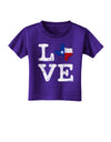 Texas Love Distressed Design Toddler T-Shirt Dark by TooLoud-Toddler T-Shirt-TooLoud-Purple-2T-Davson Sales