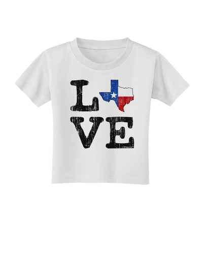 Texas Love Distressed Design Toddler T-Shirt by TooLoud-Toddler T-Shirt-TooLoud-White-2T-Davson Sales