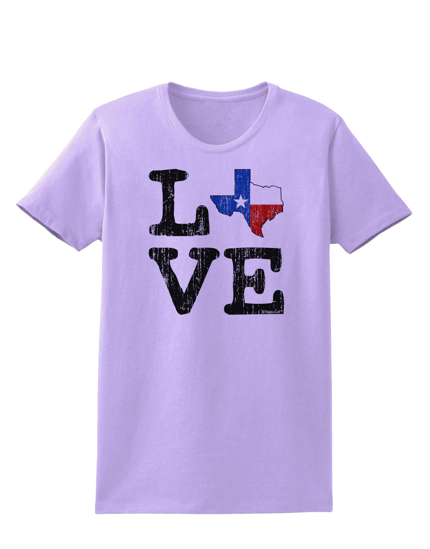 Texas Love Distressed Design Womens T-Shirt by TooLoud-Womens T-Shirt-TooLoud-Lavender-X-Small-Davson Sales