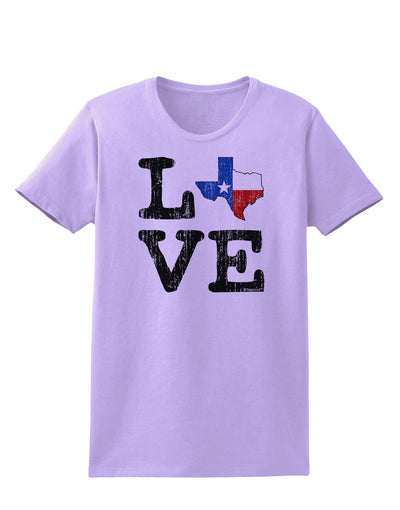 Texas Love Distressed Design Womens T-Shirt by TooLoud-Womens T-Shirt-TooLoud-Lavender-X-Small-Davson Sales