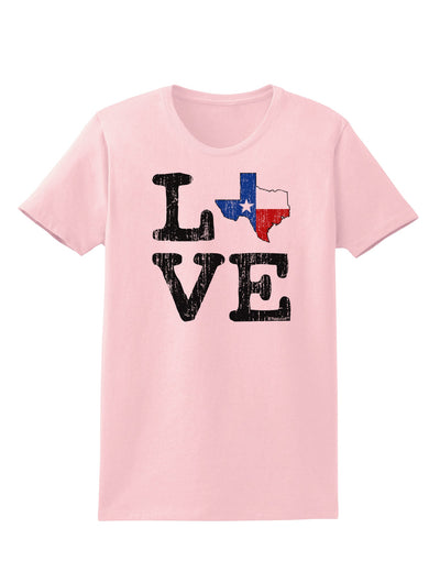 Texas Love Distressed Design Womens T-Shirt by TooLoud-Womens T-Shirt-TooLoud-PalePink-X-Small-Davson Sales