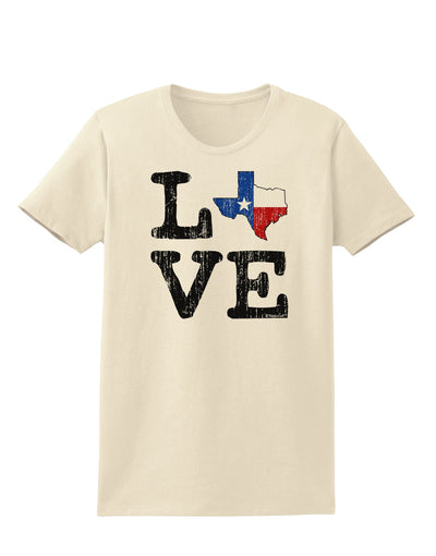 Texas Love Distressed Design Womens T-Shirt by TooLoud-Womens T-Shirt-TooLoud-Natural-X-Small-Davson Sales