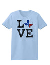 Texas Love Distressed Design Womens T-Shirt by TooLoud-Womens T-Shirt-TooLoud-Light-Blue-X-Small-Davson Sales