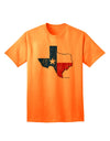 Texas State Flag Distressed Adult T-Shirt with Unique Design-Mens T-shirts-TooLoud-Neon-Orange-Small-Davson Sales