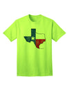 Texas State Flag Distressed Adult T-Shirt with Unique Design-Mens T-shirts-TooLoud-Neon-Green-Small-Davson Sales
