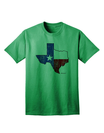 Texas State Flag Distressed Adult T-Shirt with Unique Design-Mens T-shirts-TooLoud-Kelly-Green-Small-Davson Sales