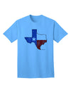 Texas State Flag Distressed Adult T-Shirt with Unique Design-Mens T-shirts-TooLoud-Aquatic-Blue-Small-Davson Sales